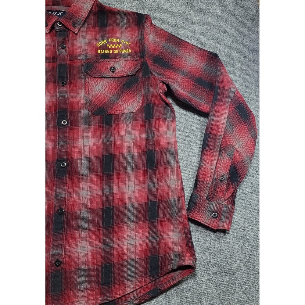 Fox Racing Men's "Born From Dirt Raised On Fumes" Long Sleeve T-Shirt Sz Medium - Picture 2 of 14